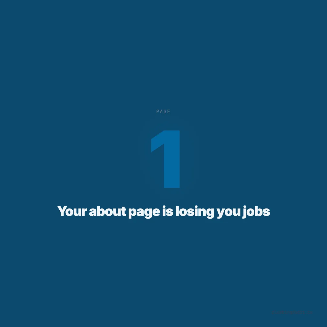 Plumbing Website About Page: What to Include (and What Top Performers Do Differently)