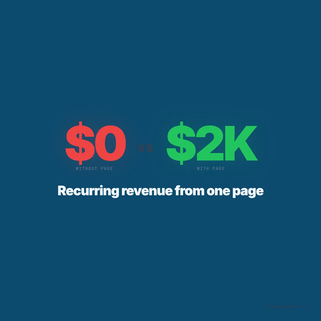 How to Create a Plumbing Maintenance Plan Page That Sells Recurring Revenue